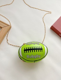Fashion Green Pu Rugby Messenger Bag
