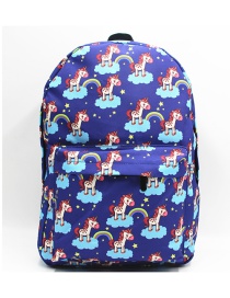 Fashion Multiple Unicorns On Blue Background Unicorn Print Backpack