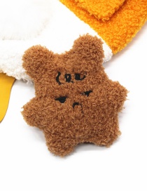 Fashion Angry Bear Coffee Color Brooch Plush Bear Keychain