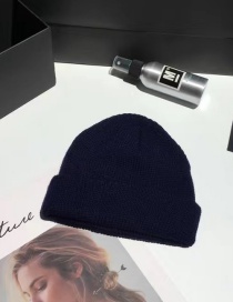 Fashion 【navy Blue】 Dome Knitted Wool Toe Cap