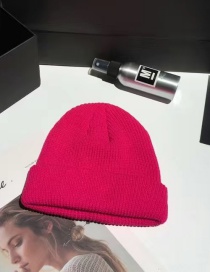 Fashion 【rose Red】 Dome Knitted Wool Toe Cap