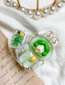 Fashion Green Acrylic Glue Fragments Fruit Rabbit Cell Phone Airbag Holder
