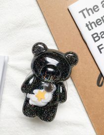 Fashion Lying Down Acrylic Glitter Bear Astronaut Cell Phone Airbag Holder