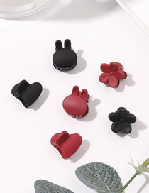 Fashion Black And Red Combination (10) Plastic Frosted Love Flower Grab Set