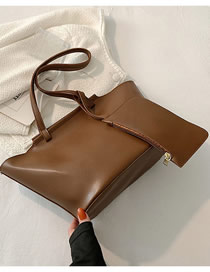 Fashion Brown Large Capacity Shoulder Bag