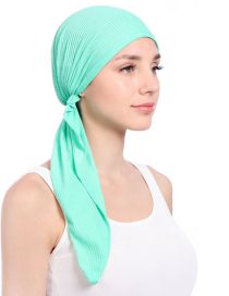 Fashion Mint Green Pleated Curved Solid Toe Cap