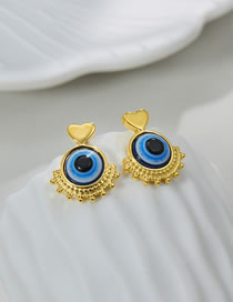 Fashion 4# Titanium Steel Eye Love Stud Earrings