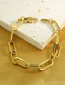 Fashion 12# Titanium Steel Geometric Chain Bracelet