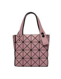 Fashion Pink Pu Refraction Large Capacity Tote Bag