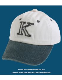 Gorra De Béisbol Con Bloques De Color Y Logotipo K De Algodón