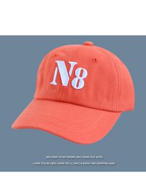 Fashion N8 Standard - Orange Cotton Embroidered Baseball Cap