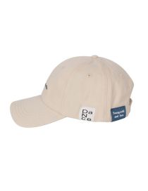 Fashion Beige Cotton Embroidered Patch Baseball Cap