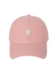 Fashion Pink Cotton Heart Letter Embroidered Baseball Cap
