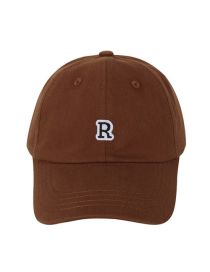 Fashion Brown Cotton Letter Embroidered Baseball Cap