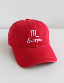 Fashion Red Cotton Magic Symbol Embroidered Baseball Cap