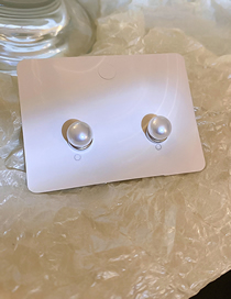 Fashion 2#white-8mm Pearl Magnet Stud Earrings