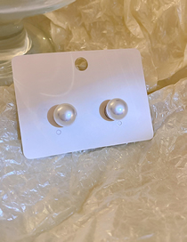 Fashion 3#white-10mm Pearl Magnet Stud Earrings