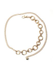 Fashion Gold Alloy Ring Waist Chain