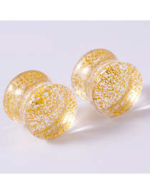 Fashion Yellow 20mm Acrylic Symphony Sequins Solid Waist Drum Ear Extensions