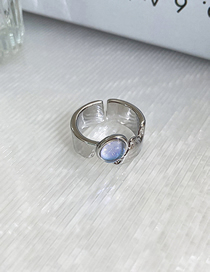 Fashion 3# Ring-silver Color Style Three Crinkle Moonlight Open Ring