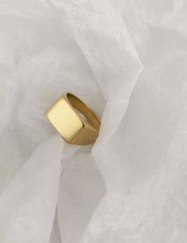 Fashion Gold Color Titanium Steel Gold Plated Geometric Ring
