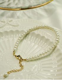 Fashion Gold Color Plastic Pearl Beaded Bracelet