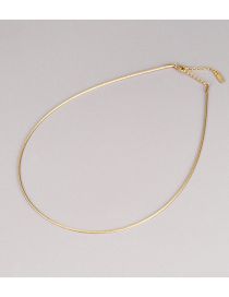Fashion Gold Color Titanium Steel Geometric Wire Necklace