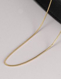 Fashion Gold Color Titanium Steel Geometric Chain Necklace