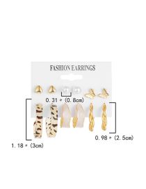 Fashion 6# Alloy Heart Butterfly Pearl Geometric Earring Set