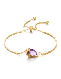 Fashion 7# Alloy Pull Bracelet With Drop Diamonds