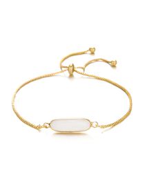 Fashion 10# Alloy Set Baguette Pull Bracelet