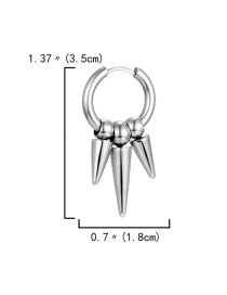 Fashion Cone-2 Titanium Geometric Cone Earrings