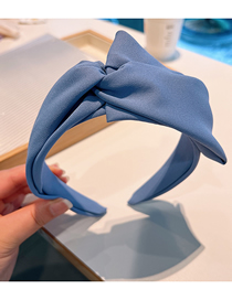 Fashion Korean Blue Fabric Asymmetric Crossover Headband