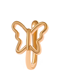 Fashion 01kc Gold A-552 Pure Copper Hollow Butterfly Piercing Nose Stud