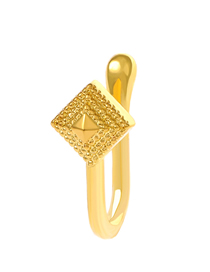 Fashion 09 Imitation Gold Diamond X597 Metal Geometric Diamond Piercing U-shaped Nose Clip