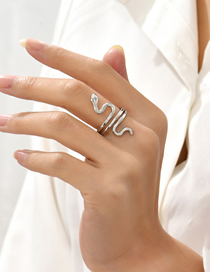 Fashion 2# Alloy Geometric Snake Ring