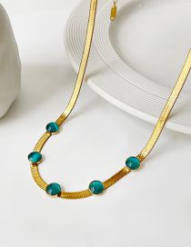 Fashion Opal Printed Geometric Opal Necklace