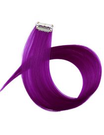 Fashion Deep Plum Purple Geometric Hanging Ear Dye Wig