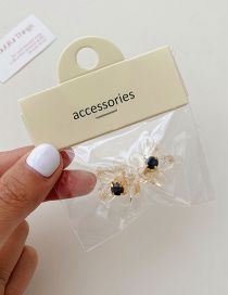 Fashion A Pack Of 2 Champagne Resin Diamond Flower Gripper