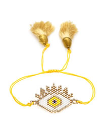 Fashion Mi-b180367e Rice Bead Woven Eye Fringe Bracelet