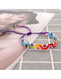 Fashion Color Rice Bead Braided Beaded Gradient Bracelet