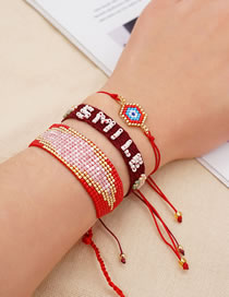 Fashion Package Price Mi-s210232 Rice Beaded Beaded Woven Letter Eyes Multilayer Bracelet