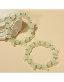 Fashion Emerald Resin Geometric Beaded Butterfly Bracelet Set