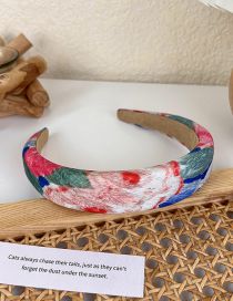 Fashion A Red Color Oil Painting Embossed Wide-brimmed Headband