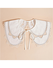 Fashion White Lace Lace Lace Embroidered Fake Collar