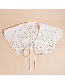 Fashion White Lace Embroidered Lace-up Shawl