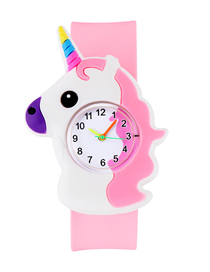 Fashion 5# Alloy Plastic Unicorn Clap Watch