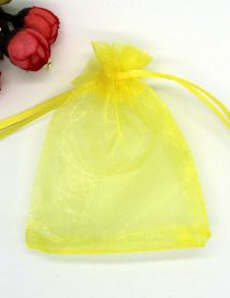 Fashion Yellow (100 Batches For A Single Color) Fabric Mesh Drawstring Drawstring Pocket