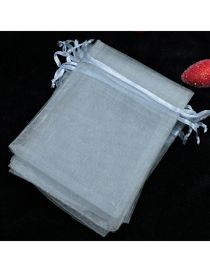 Fashion Gray (100 Batches For A Single Color) Organza Zipper Bag