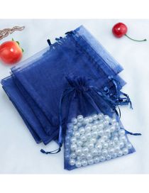 Fashion Navy Blue (100 Batches For A Single Color) Organza Drawstring Mesh Packaging Bag